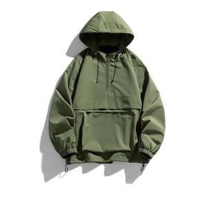 Chaqueta impermeable para hombre personalizada de gran calidad-Chaqueta cortavientos deportiva transpirable suave con capucha y cremallera al por mayor - Product Image 6