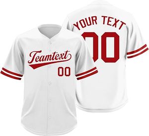 Custom Design Custom Baseball <b>Tshirt</b> 100% <b>Polyester</b> Baseball Jersey - Product Image 4