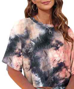 เสื้อครอปท็อปทรงหลวมสไตล์สตรีทแฟชั่น แขนสั้น พิมพ์ลายซับลิเมชั่น  สำหรับฤดูร้อน - Product Image 2