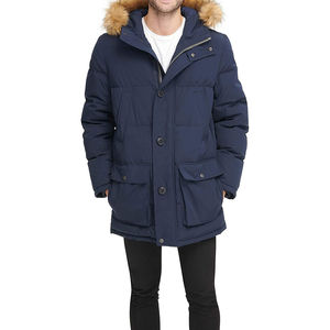 Elegante desmontable capucha extraíble parka chaquetas de invierno personalizado Puffer Down parka chaqueta relleno acolchado invierno abajo chaquetas de los hombres - Product Image 1