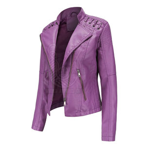 Vestes en cuir pour femmes avec fermeture éclair Vestes en cuir de haute qualité Meilleur prix Vestes en cuir à vendre - Product Image 2