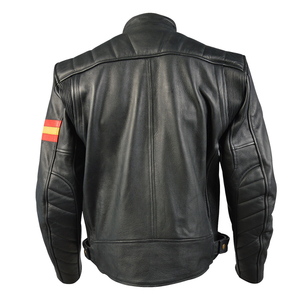 Chaqueta de cuero de piel de oveja genuina para hombre, chaquetas de cuero para motocicleta, chaqueta de moto para hombre de calidad superior - Product Image 3