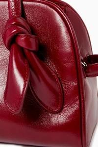 Sac fourre-tout en cuir verni rouge cerise pour femme, fermeture éclair, motif bonbon, deux compartiments résistants à l'eau, 7 pouces, à porter à l'épaule ou en bandoulière - Product Image 2