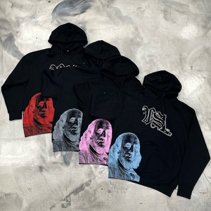 Ropa de calle estilo colección de invierno logotipo frontal patrón sólido Sudadera con capucha 2025 nueva llegada hombres cremallera completa serigrafía sudaderas con capucha de lana - Product Image 3