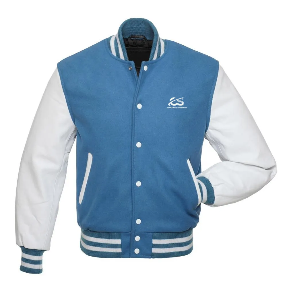 Benutzer definierte Logo Varsity Jacke Leder ärmel Stickerei Paar College Baseball Herren jacke Letterman Varsity Jacke