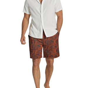 2025 Logo personnalisé hommes confort, ceinture élastique Shorts décontractés hommes rayé été en gros hommes Shorts en coton - Product Image 4