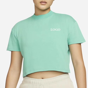 Precio al por mayor 100% algodón Top mujer camiseta OEM calidad talla grande alta calidad impreso suelta Camiseta cuello redondo cómodo - Product Image 4