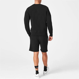 Sudadera Unisex de manga larga, sudadera cálida de lana negra con cuello redondo, sudadera de calle de moda juvenil - Product Image 5