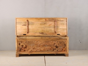 Luxury Wooden <b>Storage</b> Box Trunk Furniture with Multi Purpose <b>Storage</b> Function for Bedding Toys <b>Clothes</b> and Household Essentials - Product Image 2