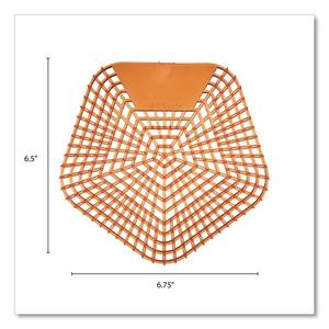 Boardwalk 0.11 oz WCBasix Rejilla desechable para urinario, forma sólida, con aroma a Mango Mist, naranja (10 unidades/caja) - Product Image 5