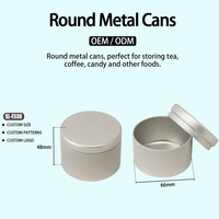 Usine personnalisé impression couleur vide rond cadeau boîtes en métal de qualité alimentaire boîte en fer blanc emballage thé café bonbons conteneur bougies boîtes