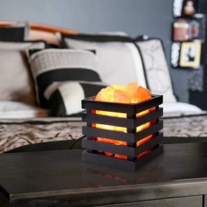 Artesanías naturales del Himalaya toque de la naturaleza lámparas de sal de roca fuente de energía infrarroja orgánica curvada decoración rejuvenecedora del hogar - Product Image 3