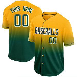 Uniformes de maillot de baseball à séchage rapide respirants sublimés en polyester 100% personnalisés - Product Image 5