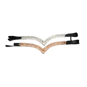 ROYAL INTRNATIONAL OEM - Diadema de Cuero Hecha a Mano, Duradera y Personalizada, en Forma de V, de Cinco Filas, para Caballos, Proveniente de Uttar Pradesh, India, en Venta - Product Image 1