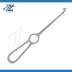 Crochet à os manuel de haute qualité Kocher 220 mm de long, acier inoxydable chirurgical aiguisé, certifié CE, instruments réutilisables fabriqués au Pakistan - Product Image 2