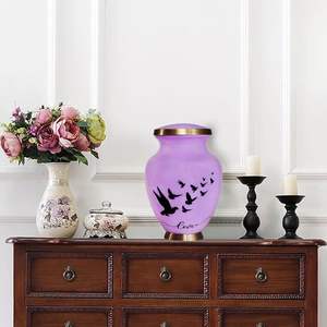 Urnas de cremación moradas para cenizas humanas Urna decorativa para adultos femeninos y masculinos para cenizas para hombres Urnas funerarias para mujeres Tamaño personalizado - Product Image 6
