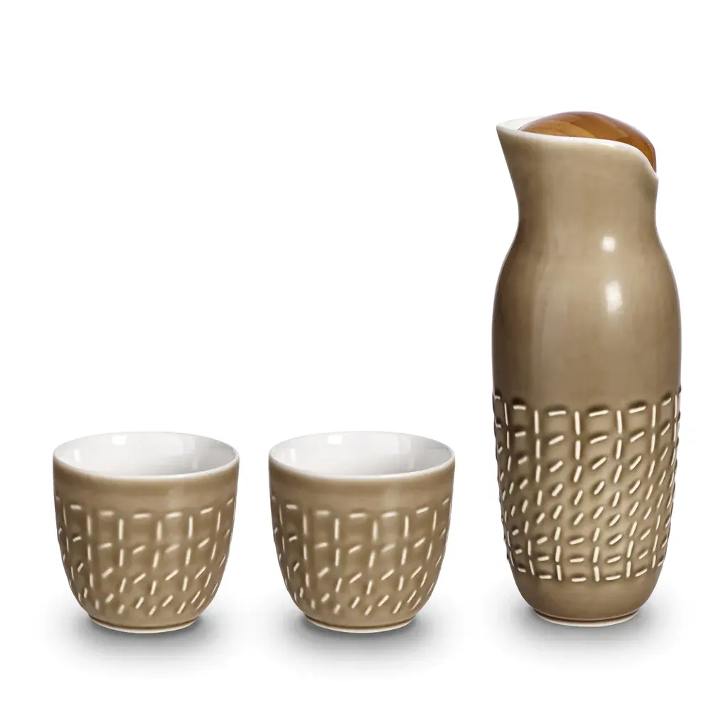 Acera Liven Footprint Carafe Set Ensemble de gobelets en céramique Fabriqué avec de beaux motifs