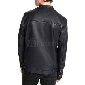 Outdoor Use <b>Leather</b> <b>Jacket</b> Stand Collar <b>Men</b> <b>Leather</b> <b>Jacket</b> Wholesale Plus Size <b>Leather</b> <b>Jacket</b> - Product Image 3