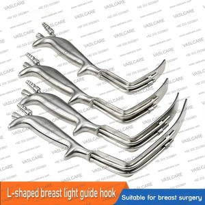 Retractor de Senos con Luz de Fibra Óptica, Manual, de Acero Inoxidable Alemán, Instrumentos de Cirugía Plástica, Certificado CE, Garantía de 3 Años - Product Image 3