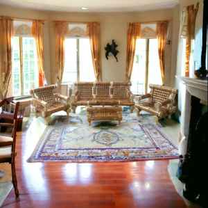 Vente en gros d'ensembles de canapés en rotin de bambou écologiques pour patio meubles en bambou élégants ensemble de canapés d'extérieur avec table pour restaurant - Product Image 3