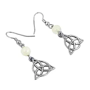 Hermosos Pendientes de Perlas con Nudo Celta para Mujer - Product Image 2