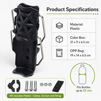 Porte-gobelet de vélo sans perçage, universel, rotatif à 360° °   Support de bouteille d'eau pour guidon de vélo, vélo électrique, moto, convient à 85 mm