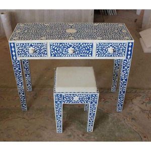 MUEBLES DE CONTRASTE CON INCRUSTACIONES DE HUESO Diseño moderno Gabinete con incrustaciones de hueso real con 7 cajones Gabinete con incrustaciones de hueso para sala de estar IMPEX - Product Image 4