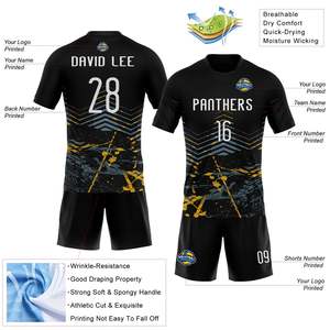 Último diseño personalizado negro blanco Splash sublimación voleibol uniforme Jersey conjunto para hombres transpirable ligero ropa deportiva - Product Image 3