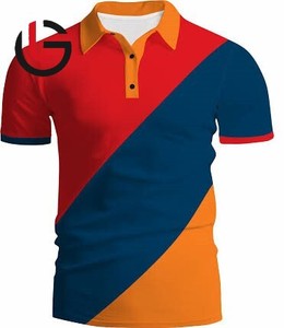 100% coton bio Spandex tissu grande coupe ample décontracté plaine imprimé Golf pour Polo T-Shirt pour hommes grande taille taille régulière - Product Image 2