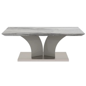Mesa de Centro Moderna Ecológica de Mármol Templado Transparente con Base de Metal para Oficina en Casa y Sala de Estar - Gran Venta Carmen - Product Image 1