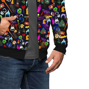 เสื้อมีฮู้ดซิปแขนยาวของผู้ชายเสื้อผ้าแนวสตรีททปรับแต่งได้ตามต้องการพร้อมพิมพ์ซับลิเมชันบนผ้าขนแกะแสนสบาย - Product Image 6