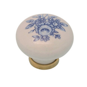 Pomolo in Porcellana Tondo con Base Figura 8 Mm.31 - Product Image 1
