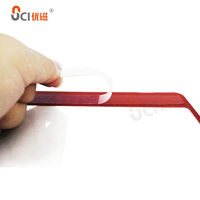 Carpeta de PVC Transparente A4 Extraíble y Reposicionable, Portadocumentos Reutilizable, Colores Personalizables para Pared de Vidrio de Oficina