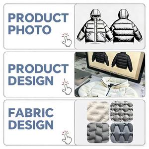 Chaqueta Acolchada con Estampado Gráfico para Hombre, Diseño de Retrato Estético, Chaqueta de Invierno Acolchada con Cuello Alto, Ropa de Calle - Product Image 6