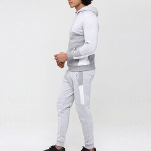 Mens Winter <b>Plus</b> <b>Size</b> Color Block Tracksuit <b>Set</b> Hoodie and <b>Joggers</b> 2 Piece Casual Workout Gymwear Sportswear 100% Cotton - Product Image 5