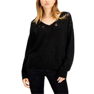 Cardigan da Donna a Maniche Lunghe con Scollo a V Bar III Nero XXL Traspirante e alla Moda per Autunno e Inverno Stile Casual con Logo Frontale - Product Image 4