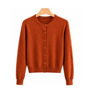 Cardigan en coton biologique pour femme, confortable pour l'hiver, fabrication artisanale - Product Image 4