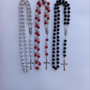 <span class=keywords><strong>Collana</strong></span> <span class=keywords><strong>Rosario</strong></span> Cattolico Personalizzata Multicolore a Sei Strati <span class=keywords><strong>in</strong></span> Lega di Zinco con Croce, Perle Placcate <span class=keywords><strong>Oro</strong></span> e Strass - Product Image 6