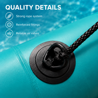 Bateau gonflable portable en PVC avec pagaie en aluminium, siège amovible et sac de transport pour la pêche, le camping et les activités nautiques