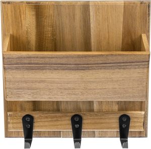 Estante de Pared de Dos Niveles para Almacenamiento de Joyas, Estilo Clásico, Ecológico, de Madera, para Cocina, 57x47x37cm - Product Image 5