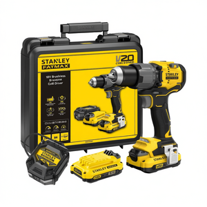 Pour perceuse-visseuse sans fil Stanley 18V V20 avec 2 batteries, chargeur et mallette de transport - Product Image 2