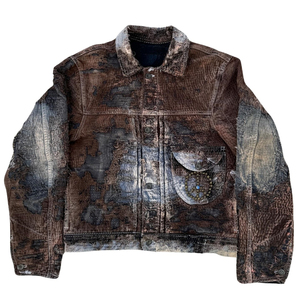 Patchwork Manteau Unisexe Lâche Denim Course Veste Cargo Fitness Moto Veste Haute Qualité Haute Rue Stand Coton Tissu Hommes - Product Image 1