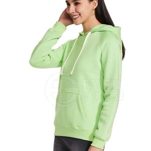 Sweat à capuche pour femme en coton à manches longues avec logo personnalisé de haute qualité pour vêtements de sport sweats à capuche décontractés pour femmes avec épaule unie - Product Image 3