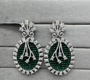 Pendientes de moda Pendientes elegantes de mujer para fiesta Accesorios de moda con piedra de circón para regalos - Product Image 6