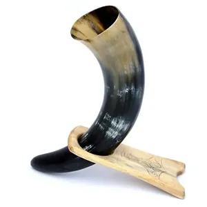 Venta al por mayor ROYAL NATURAL CRAFT-Cuerno de beber vikingo de vaca natural respetuoso con el medio ambiente, ornamento de animales tallados pulidos, precio bajo - Product Image 4