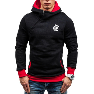 Ropa de hombre Sudaderas para hombre Camisa con capucha Pullover Nuevo en otoño Invierno Casual Sudadera con capucha Cremallera diagonal Impreso Moda Tops - Product Image 2