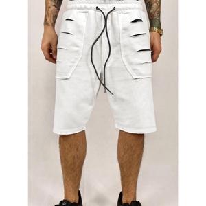 Venta al por mayor de pantalones cortos de sudor para hombres ropa de entrenamiento de gimnasio para hombres pantalones cortos para correr 100% algodón francés Terry Jogger corto con cordón - Product Image 2