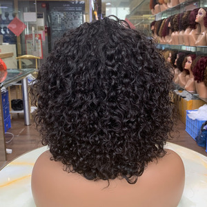 Perruques Bob en Cheveux Naturels Vietnamiens Super Double Drawn, Perruque Bob Frangée Bouclée de Luxe, Prix de Gros - Product Image 3