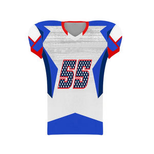 Uniforme de Fútbol Americano de Poliéster de Alta Calidad, Personalizado al por Mayor, Mangas Cortas, Técnicas de Impresión, MOQ Bajo, Diseño Transpirable - Product Image 3