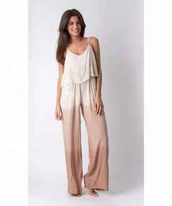 Mono de rayón 100% con patrón Floral para mujer, pantalones largos sueltos sin mangas, trajes tejidos hasta el suelo para verano - Product Image 1